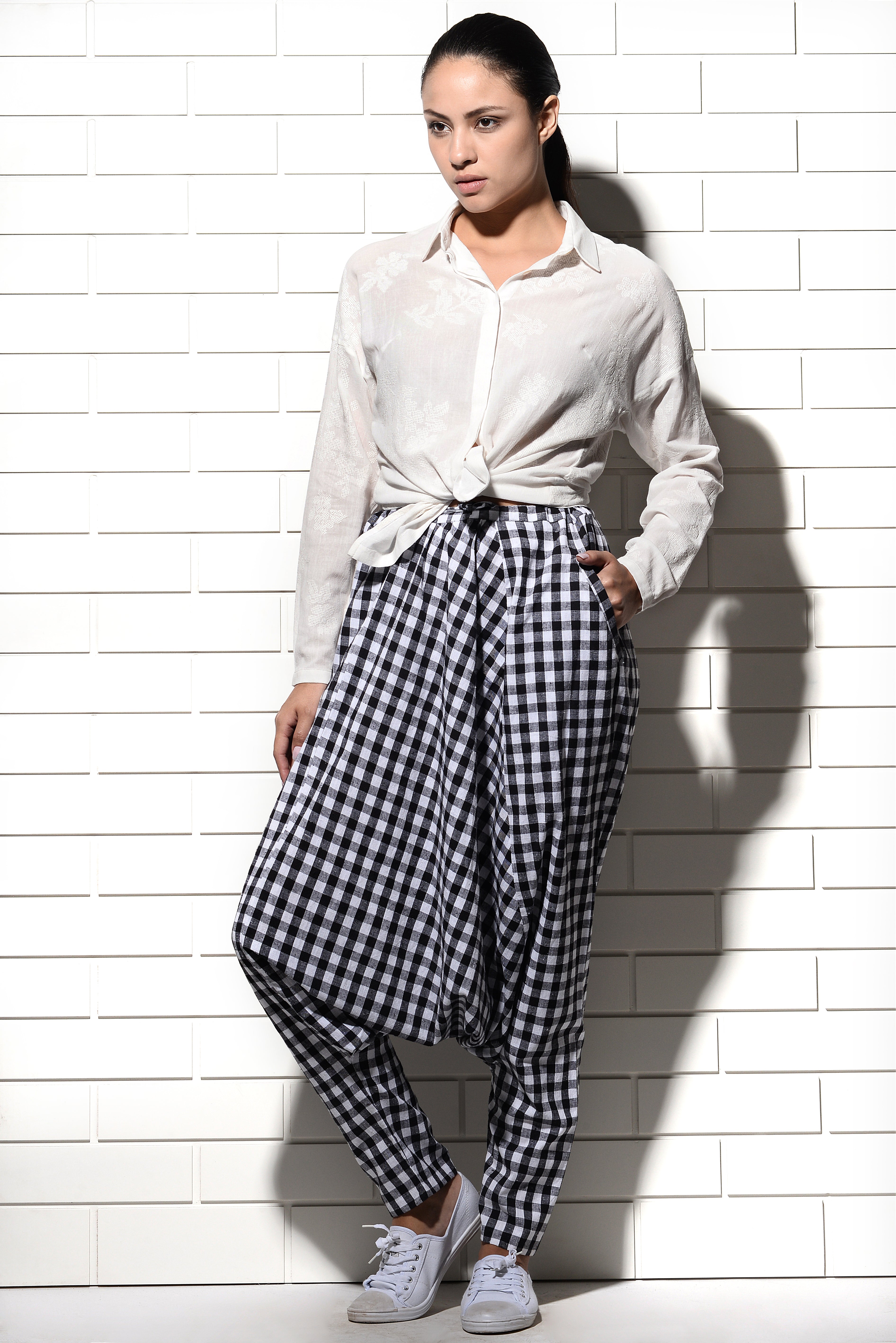 Albayzin chequered zouave pants