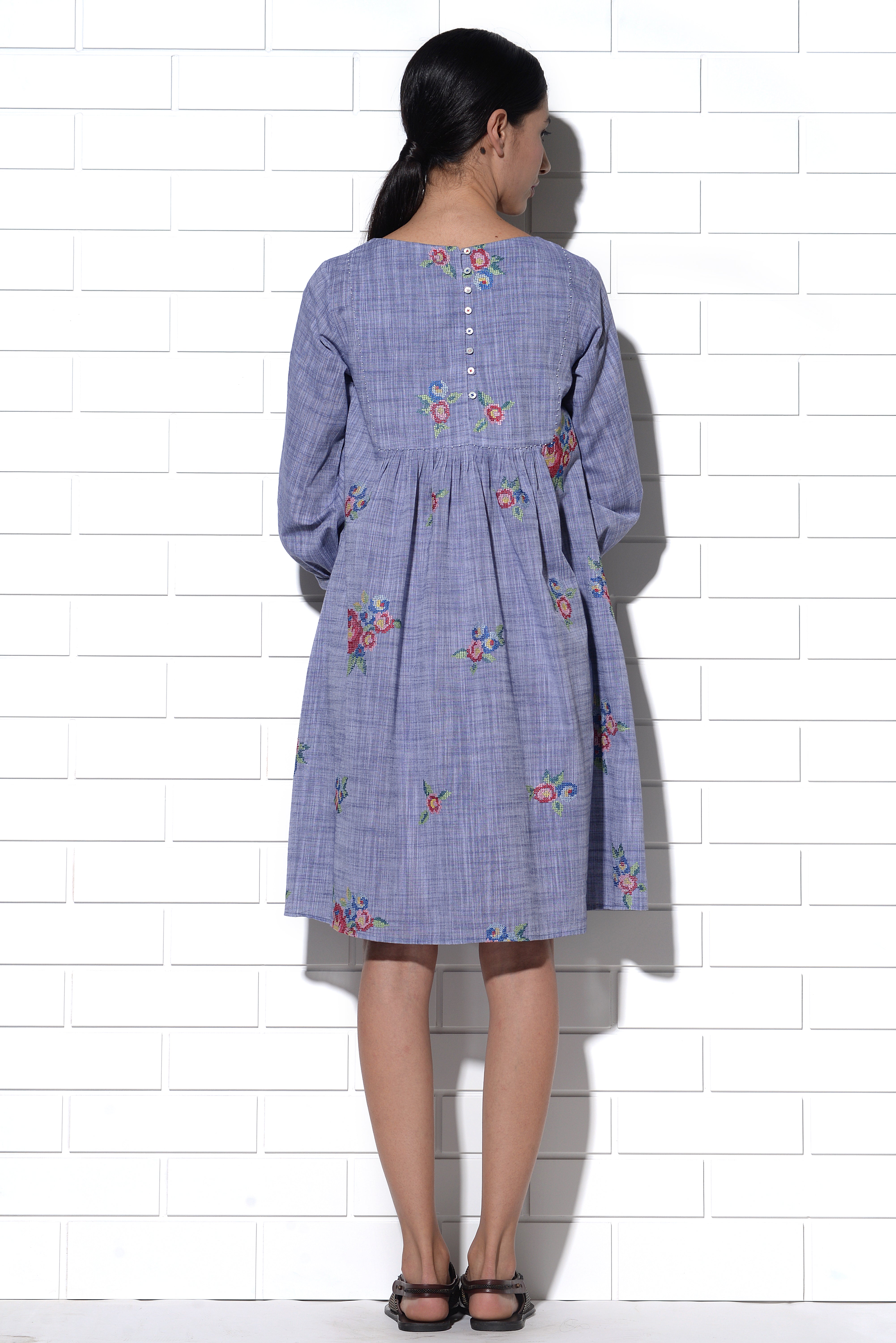 Crete dress in blue