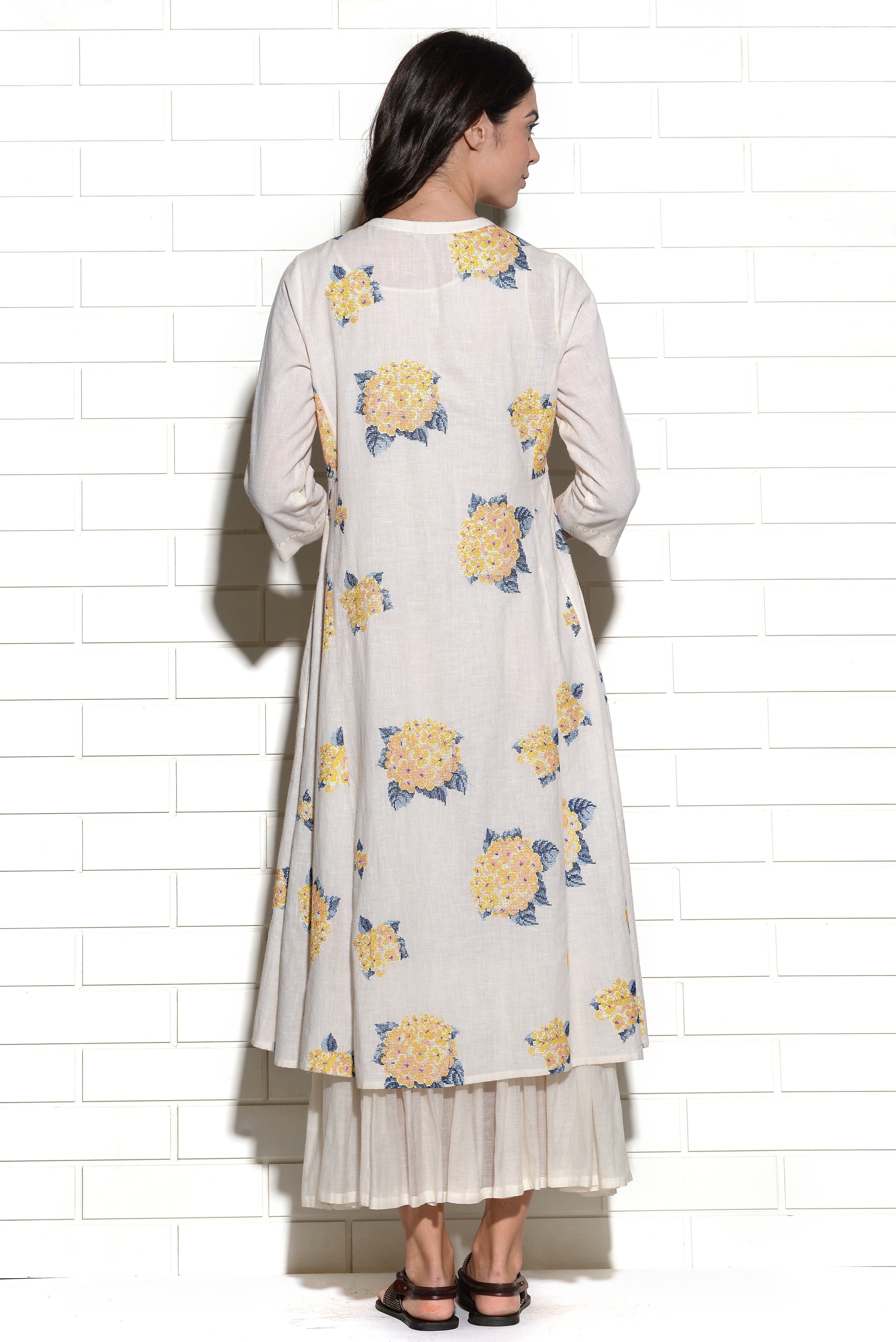 Tuscan sun hydrangea tunic dress