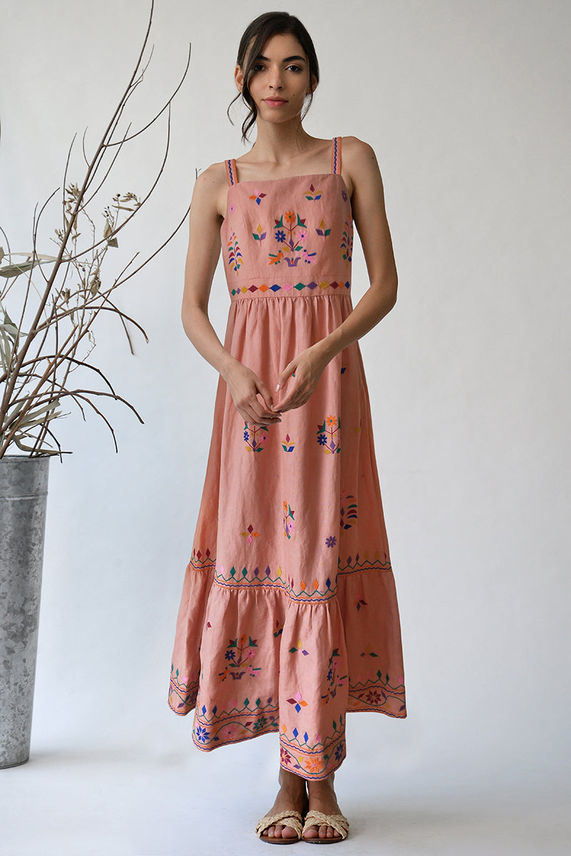 Bhanjano embroidered dress