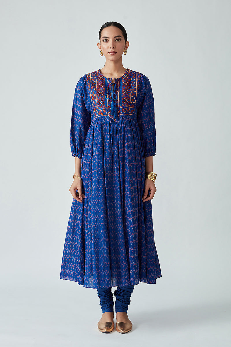 Hesperi handloom Ikat kurta