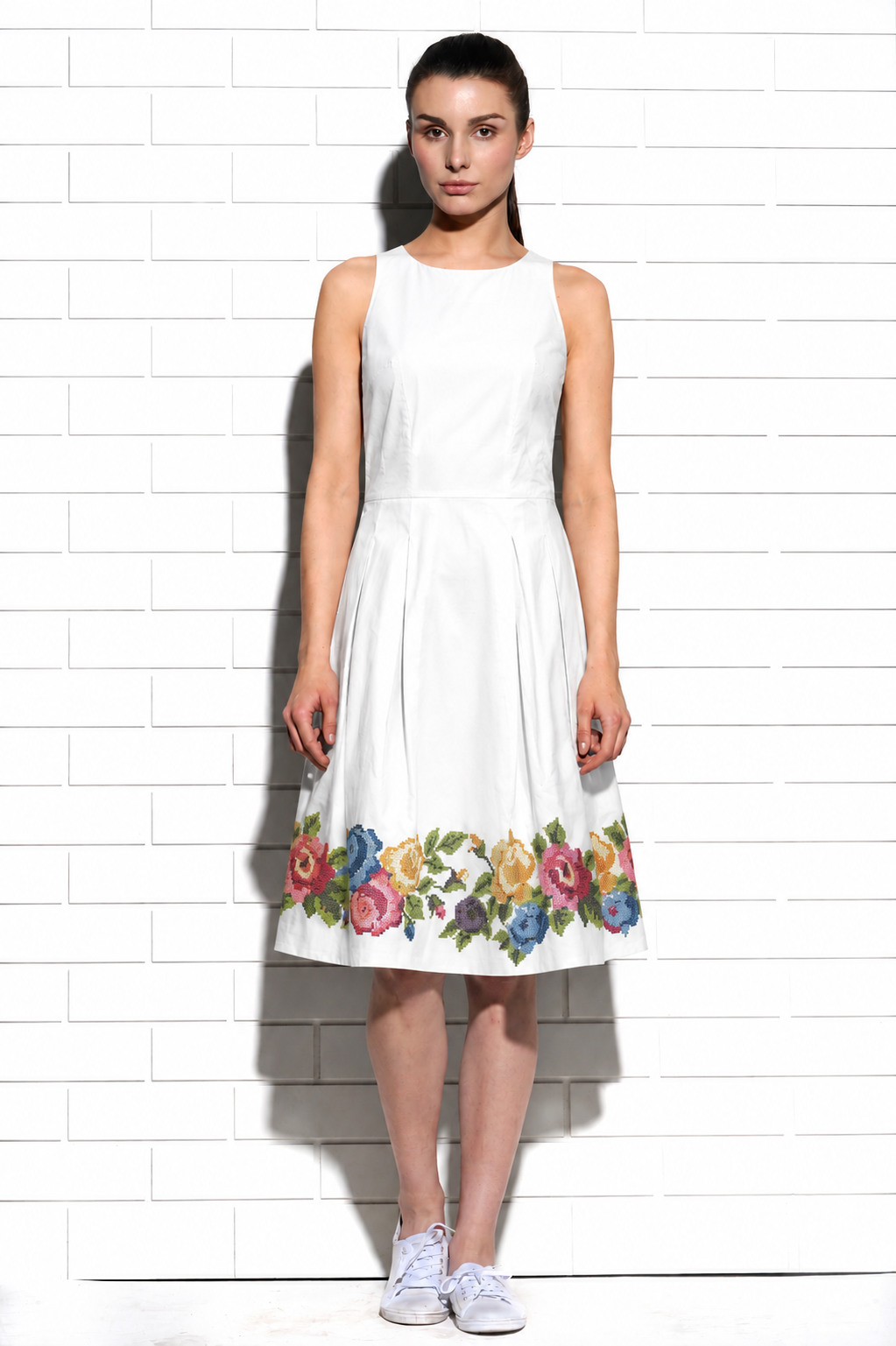 Hem Embroidered Dress
