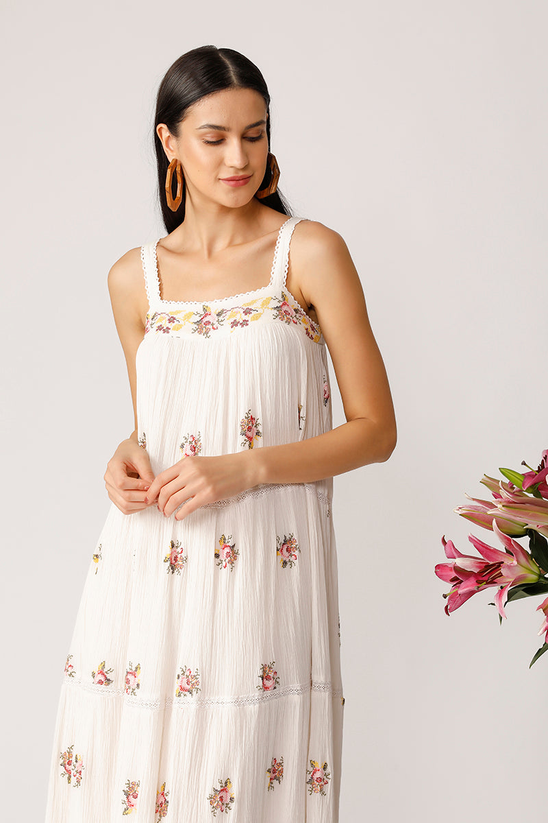 Strappy Crepe Dress