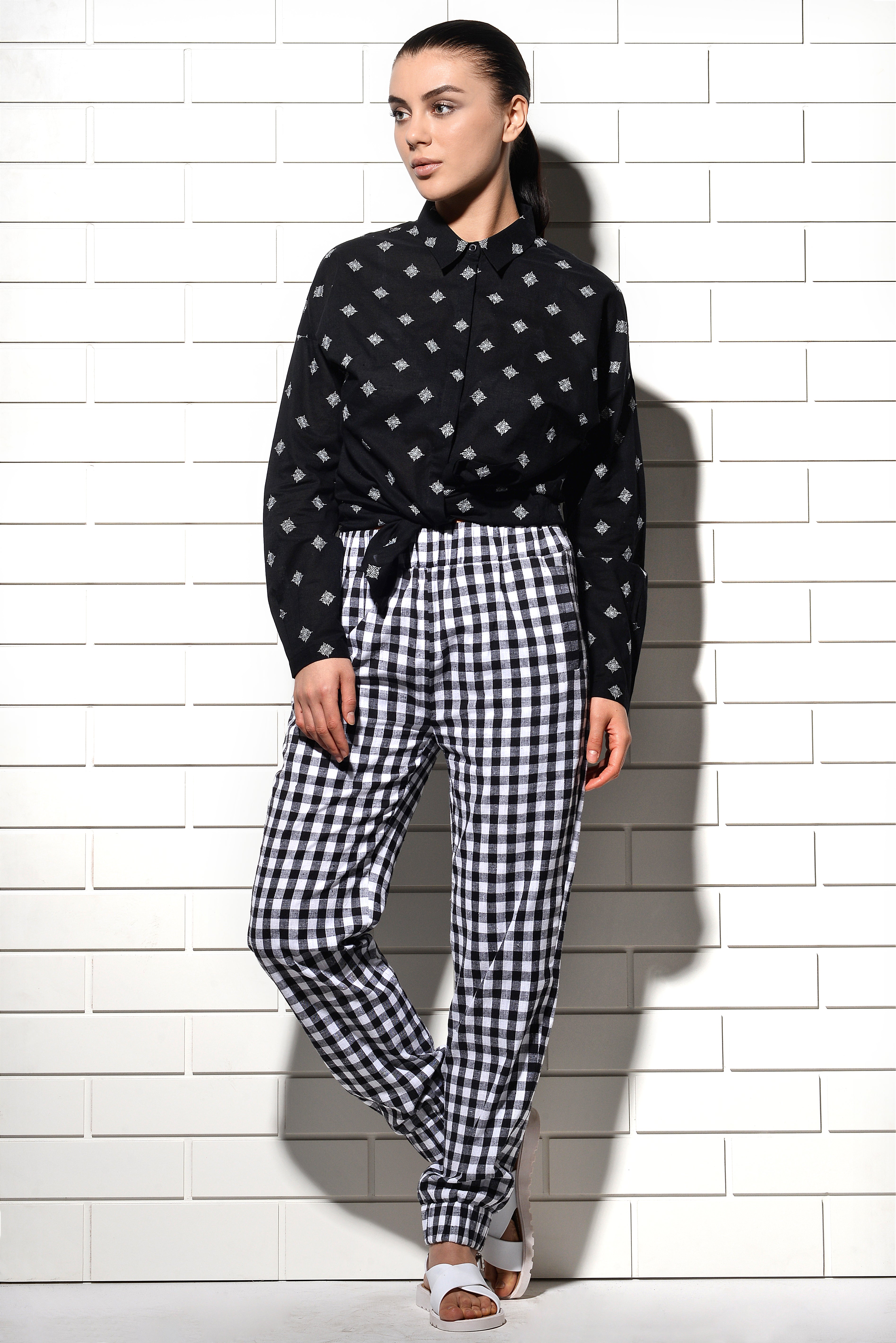 Estrella collared embroidered shirt