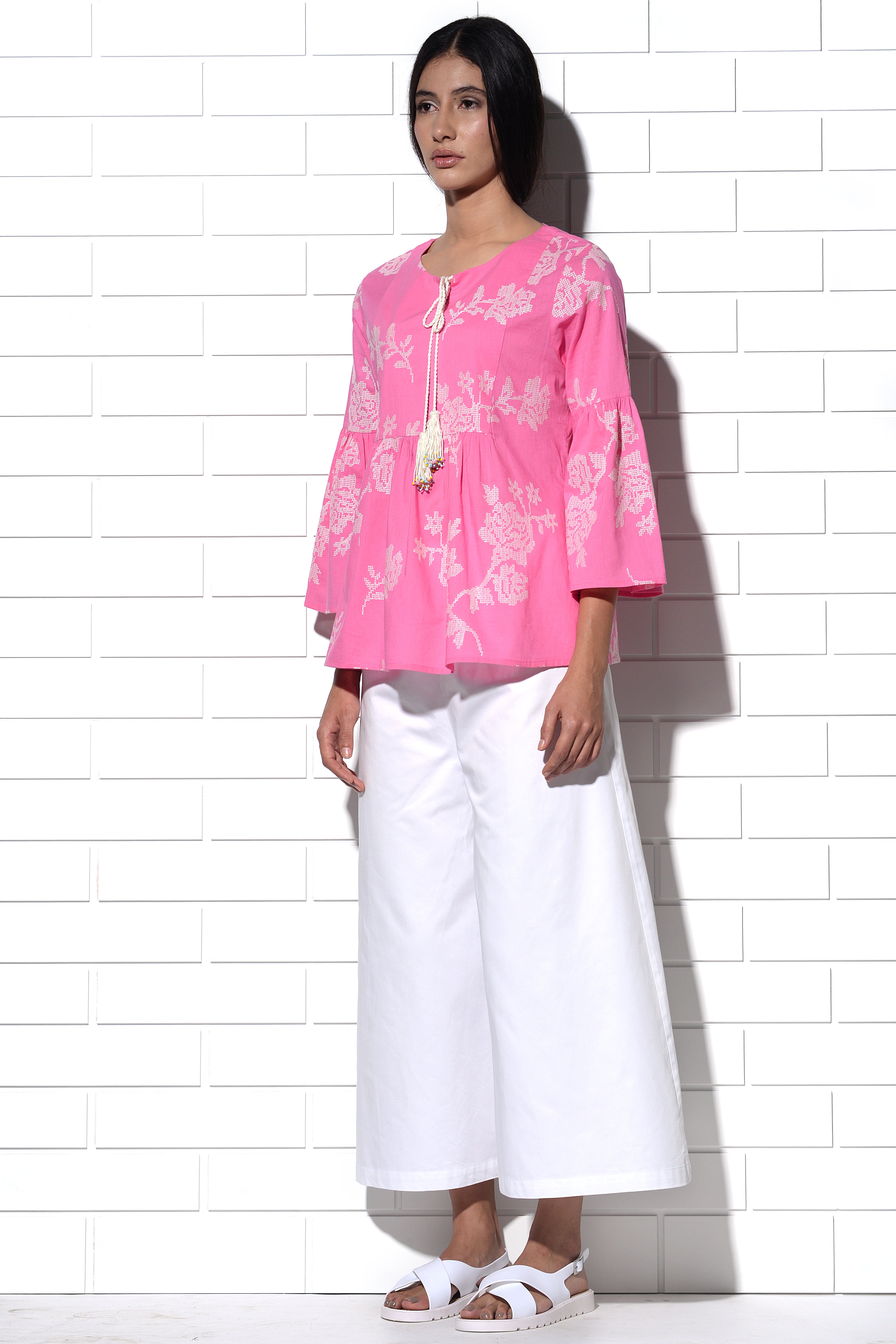 Icaria wide leg pants in white