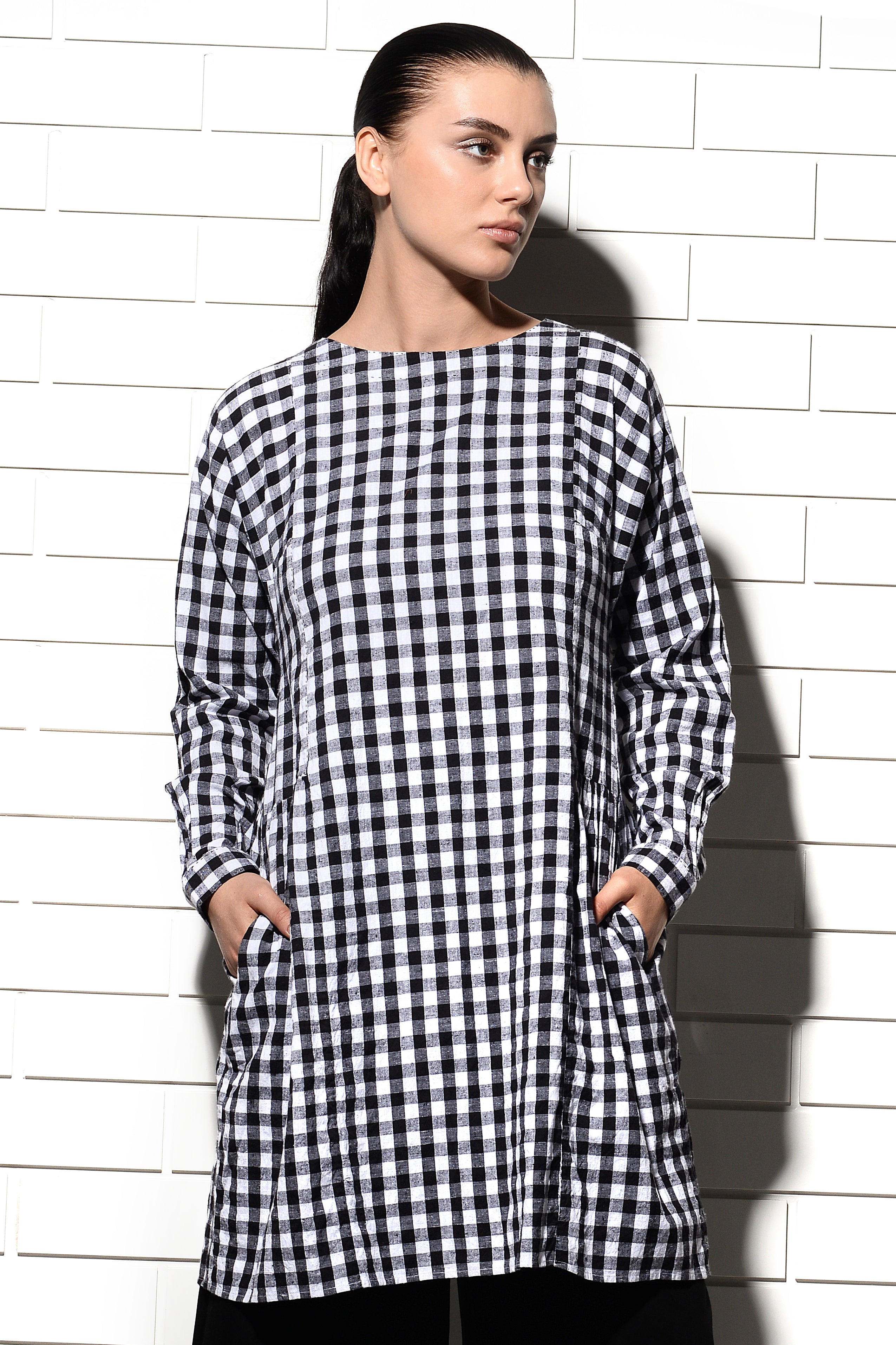 Medina woven checks Dress