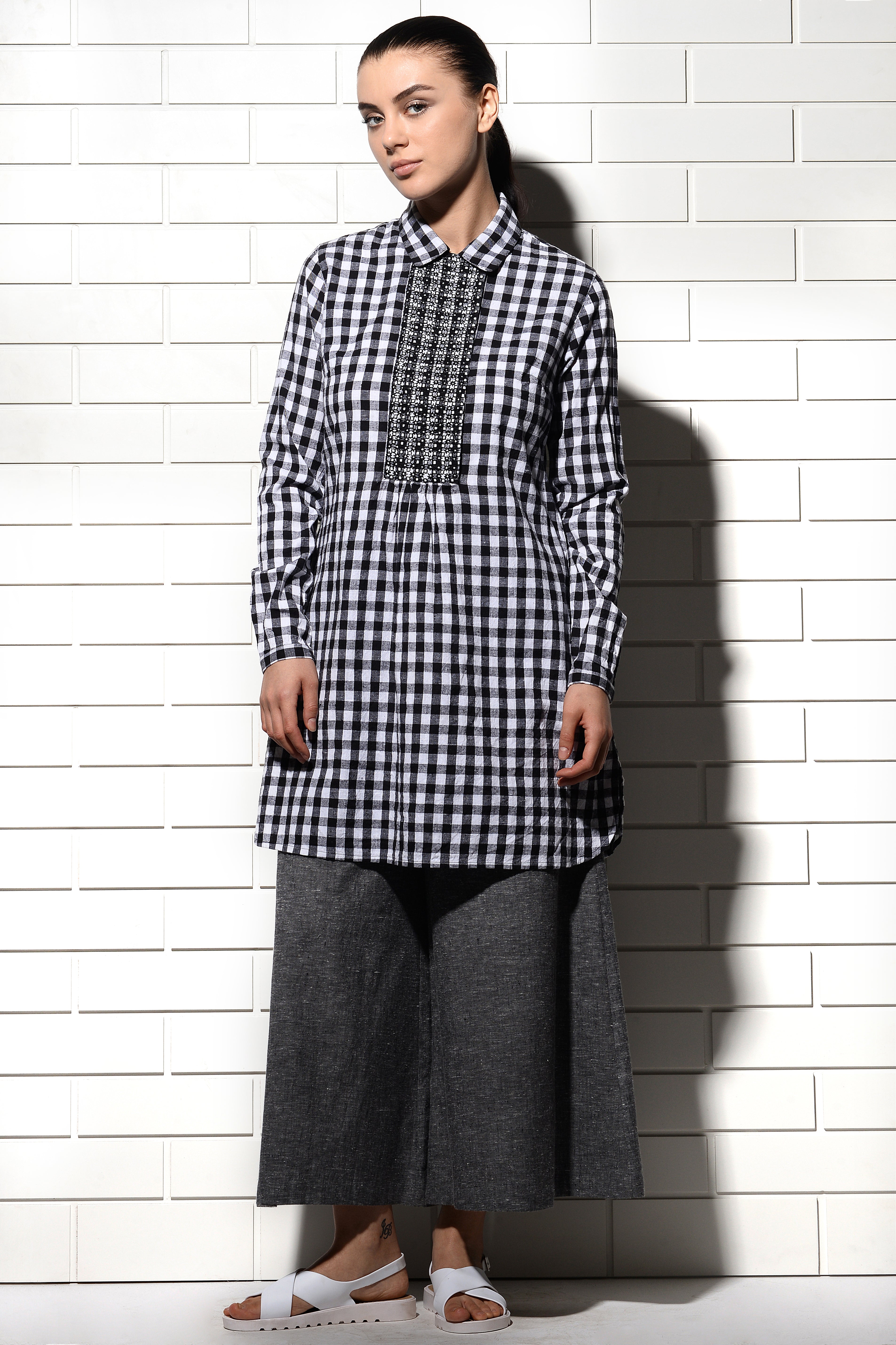 Reyes yoke embroidered Tunic