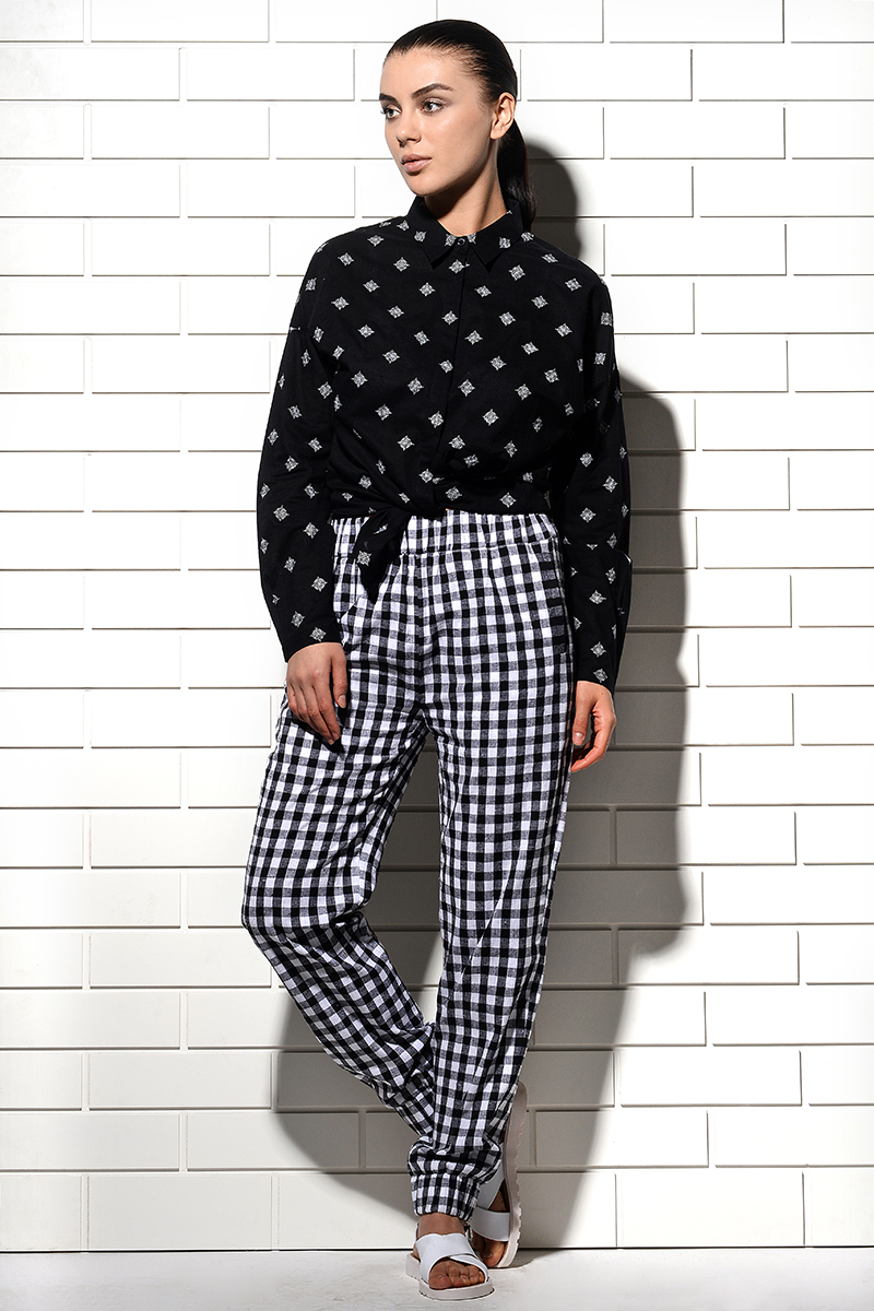 Payaso Woven Check Elasticated pants