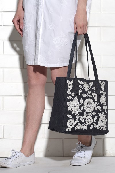 Floral Ivy Tote Bag