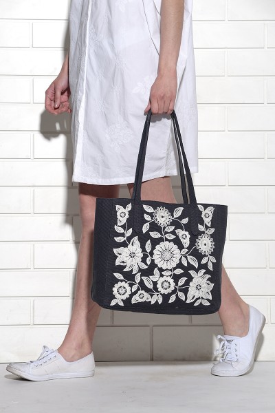 Floral Ivy Tote Bag