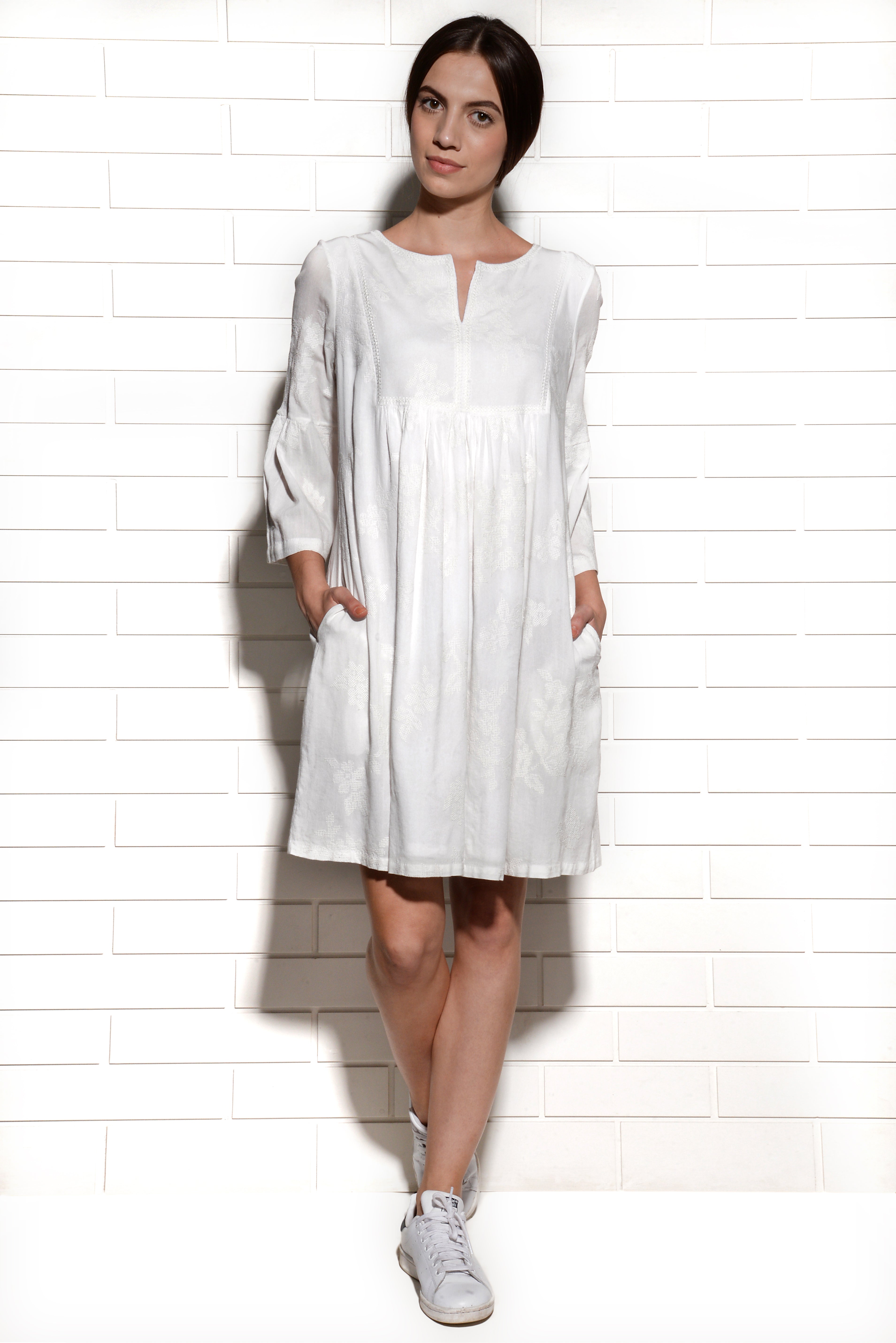 Dolomite floral embroidered Tunic Dress