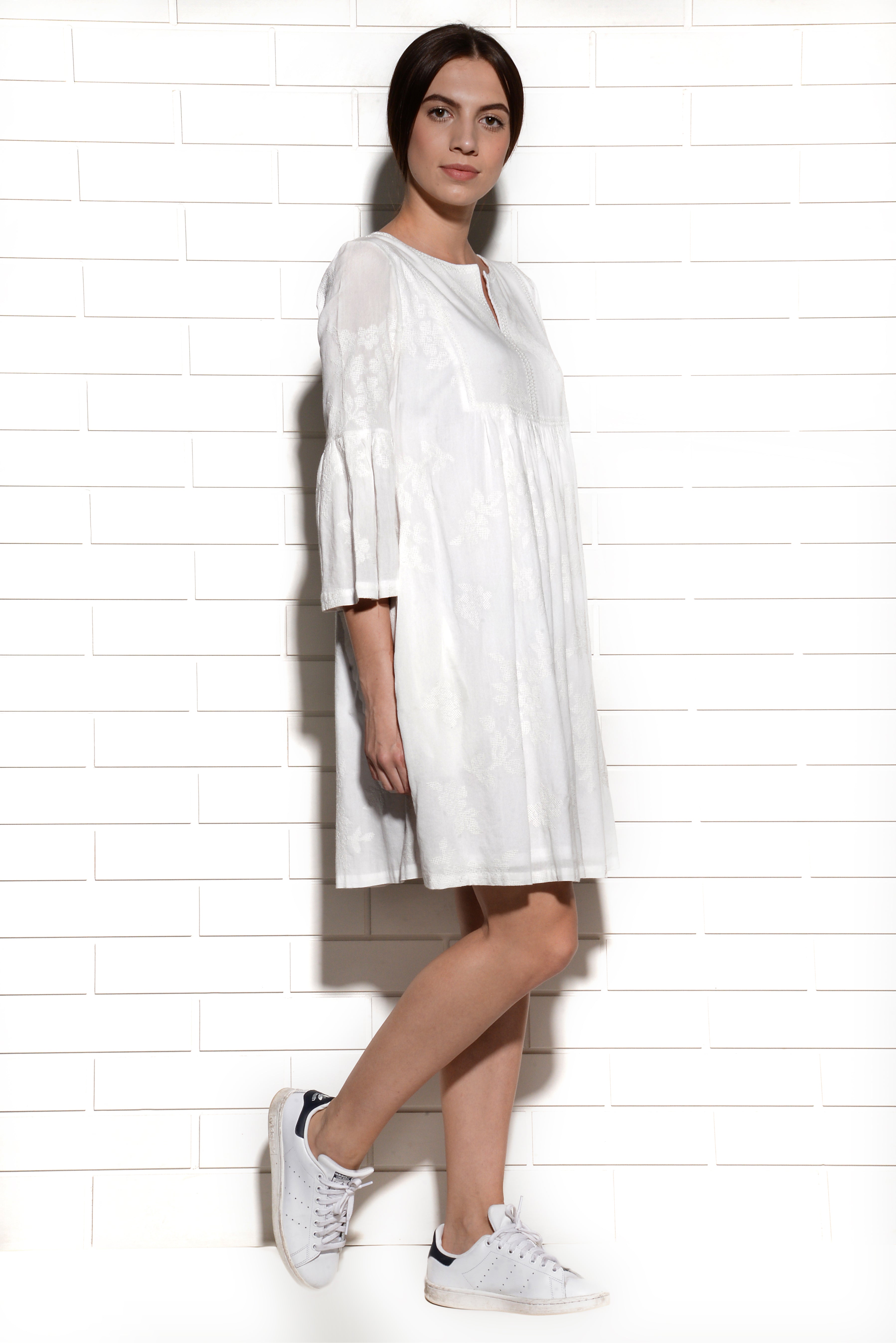 Dolomite floral embroidered Tunic Dress
