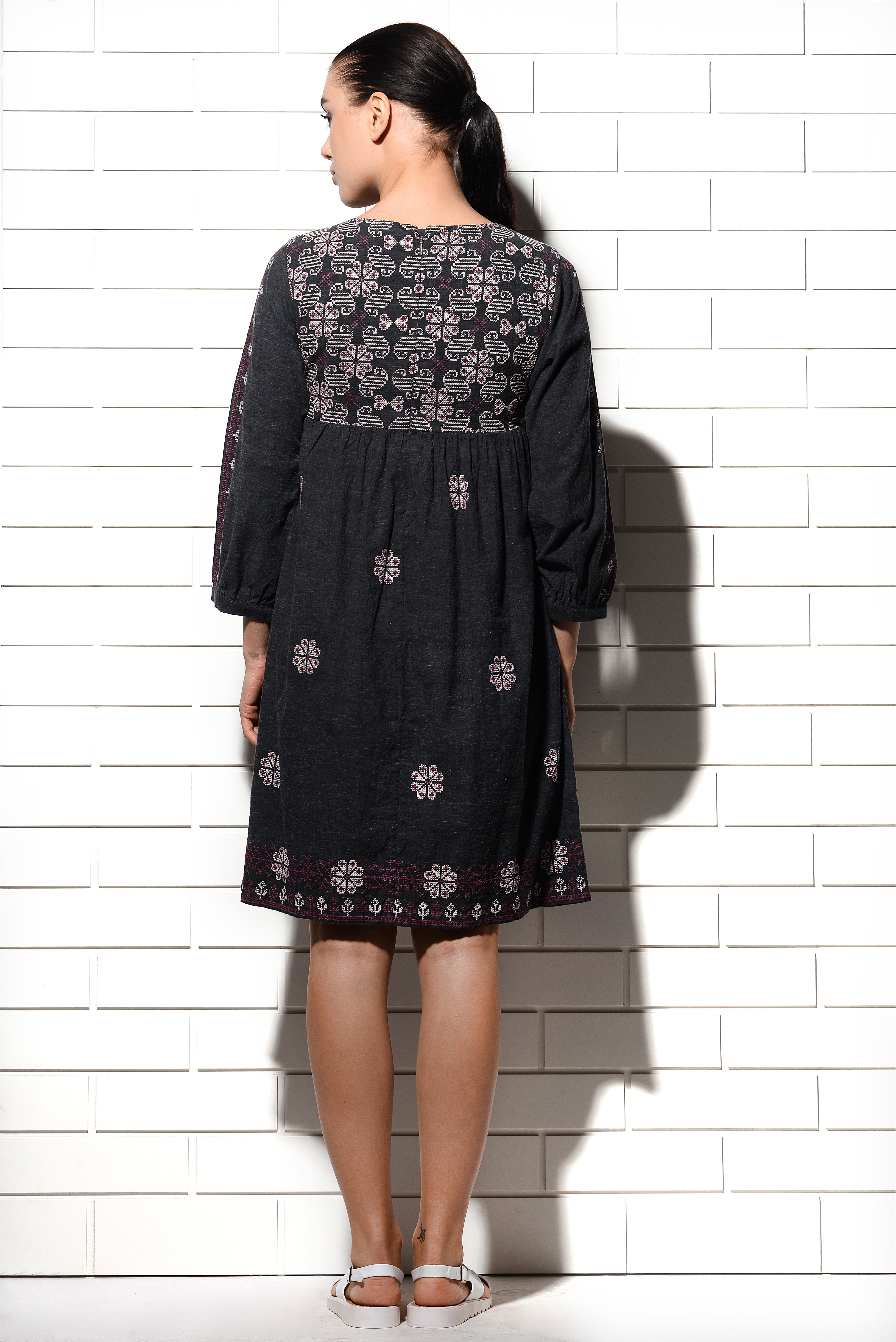 Leones embroidered Tunic Dress