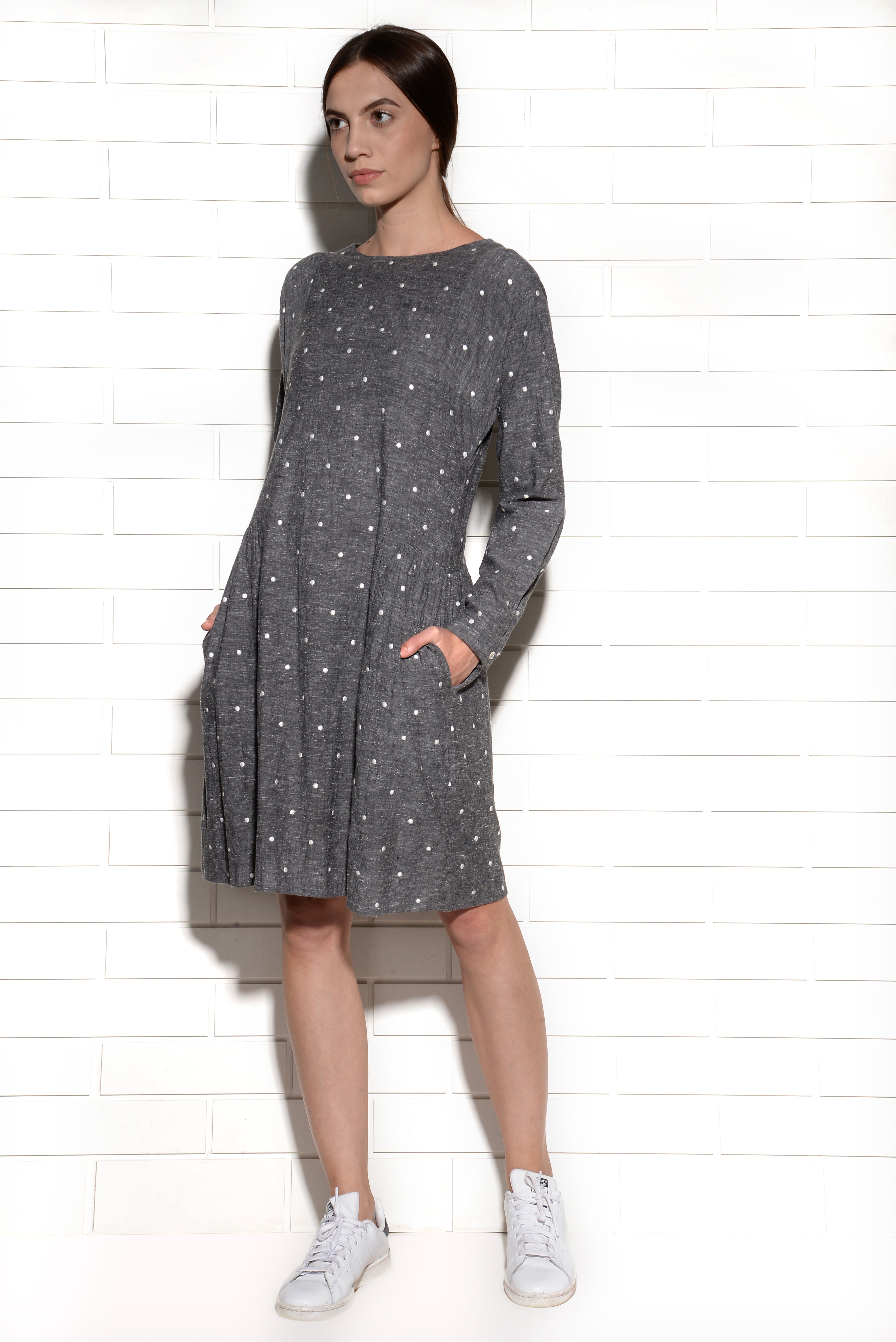 Lunares embroidered Tunic Dress