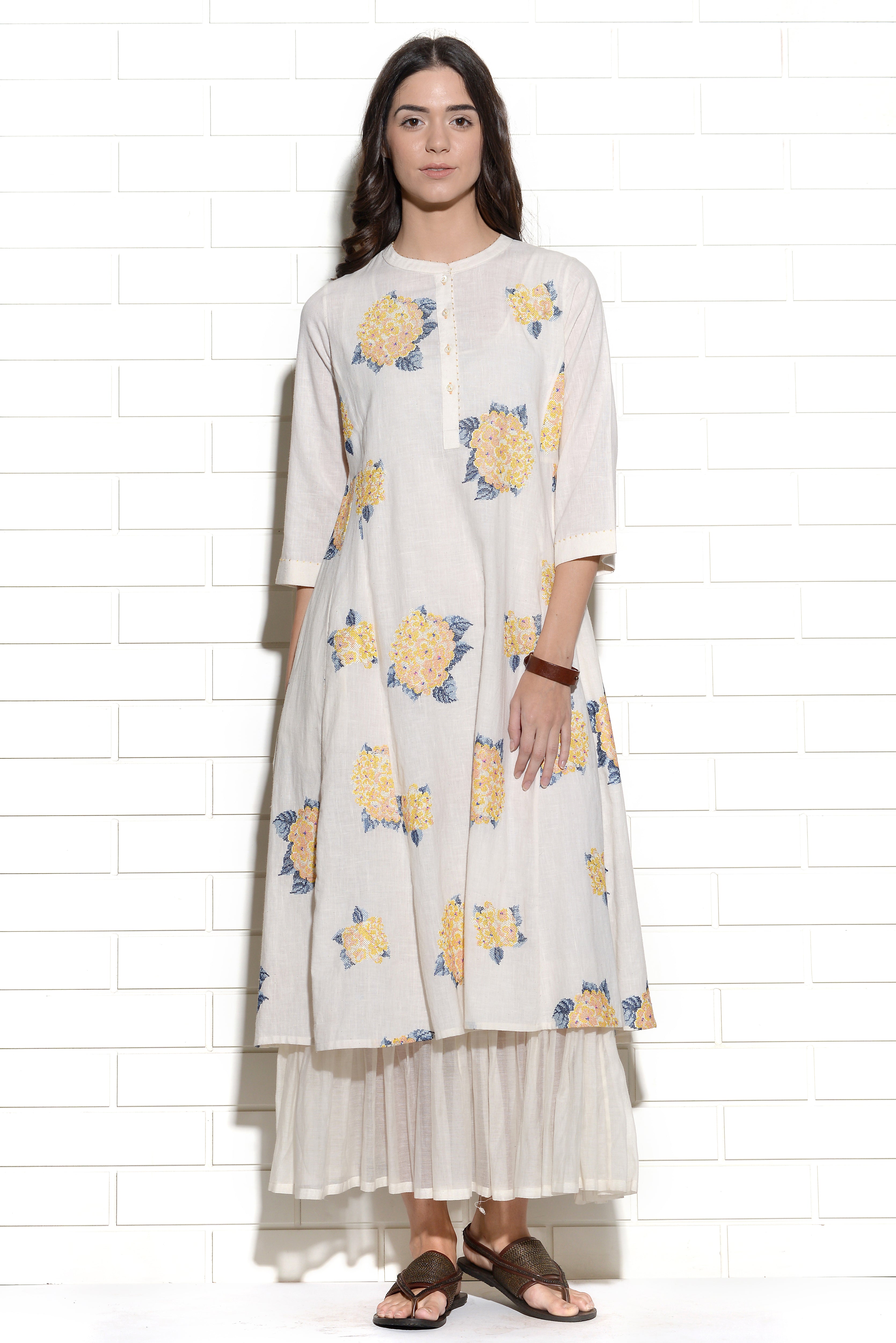 Tuscan sun hydrangea tunic dress