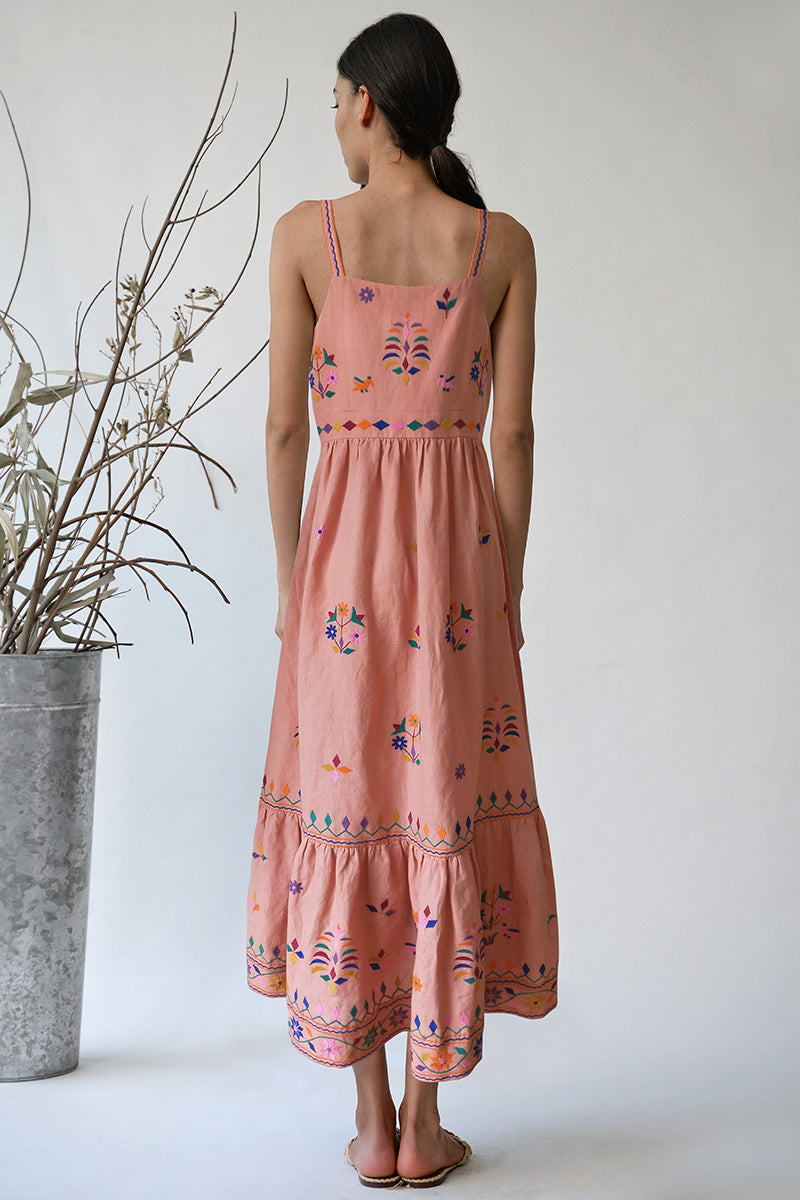 Bhanjano embroidered dress