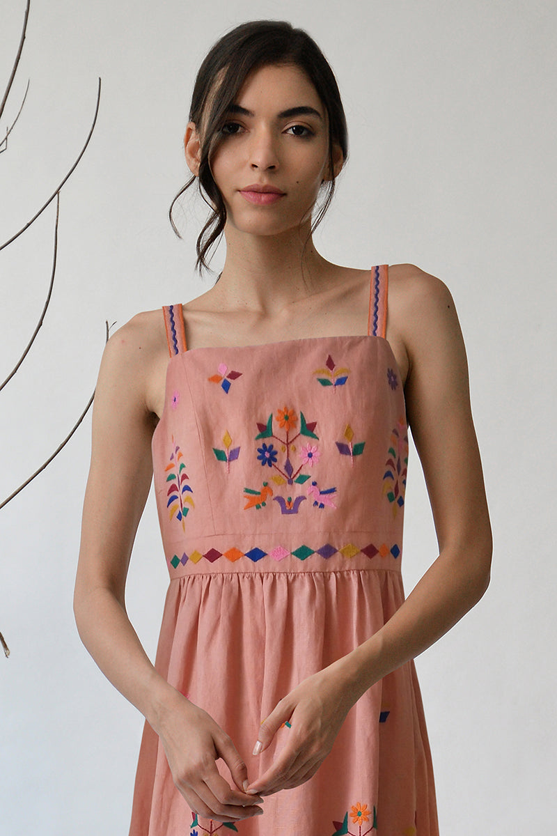 Bhanjano embroidered dress