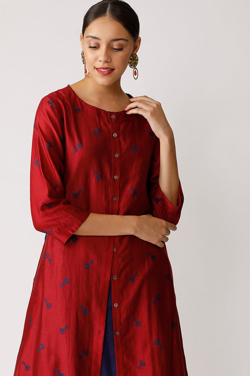 Swivel Embroidered Dress