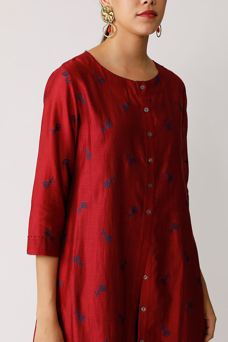 Swivel Embroidered Dress
