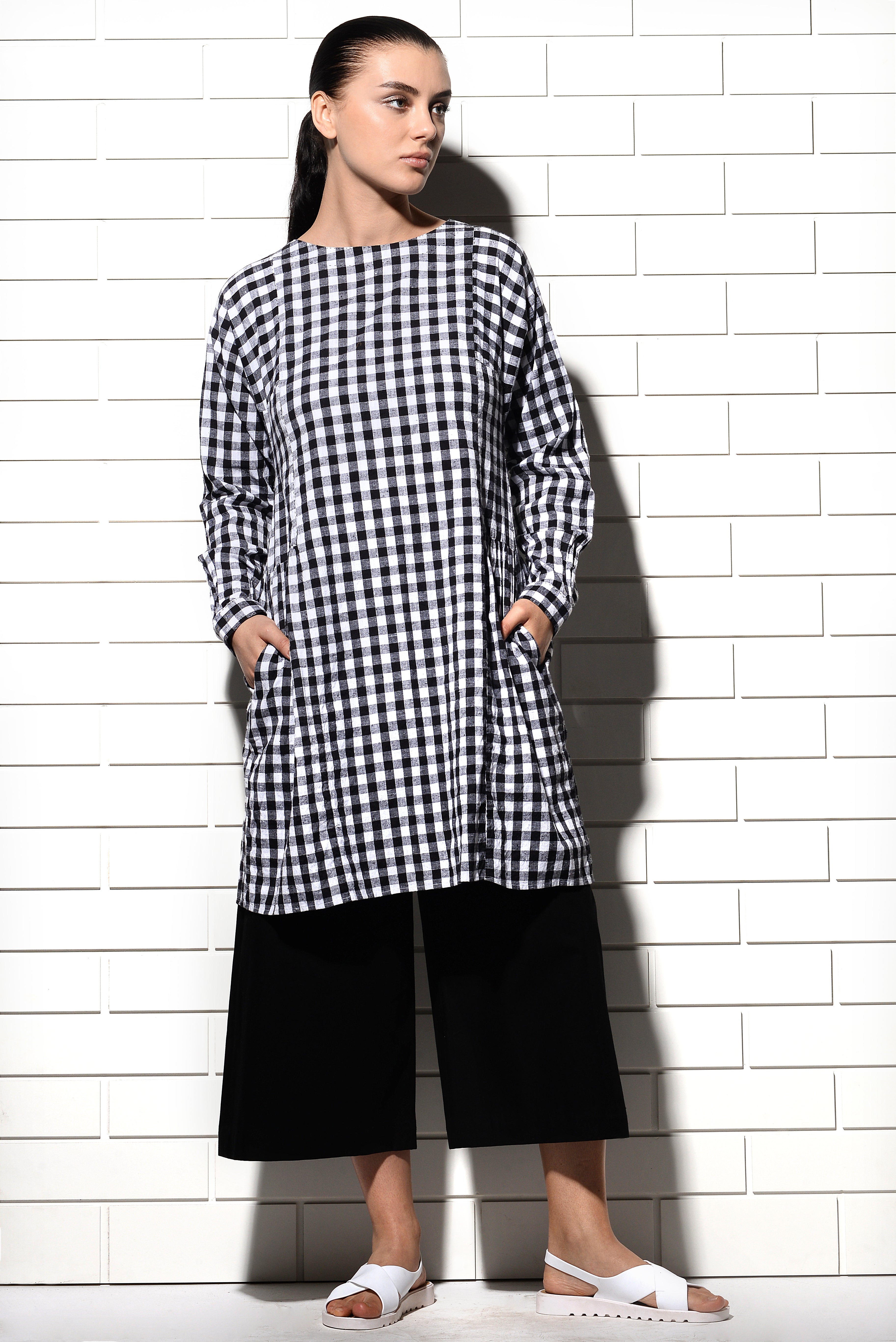 Medina woven checks Dress